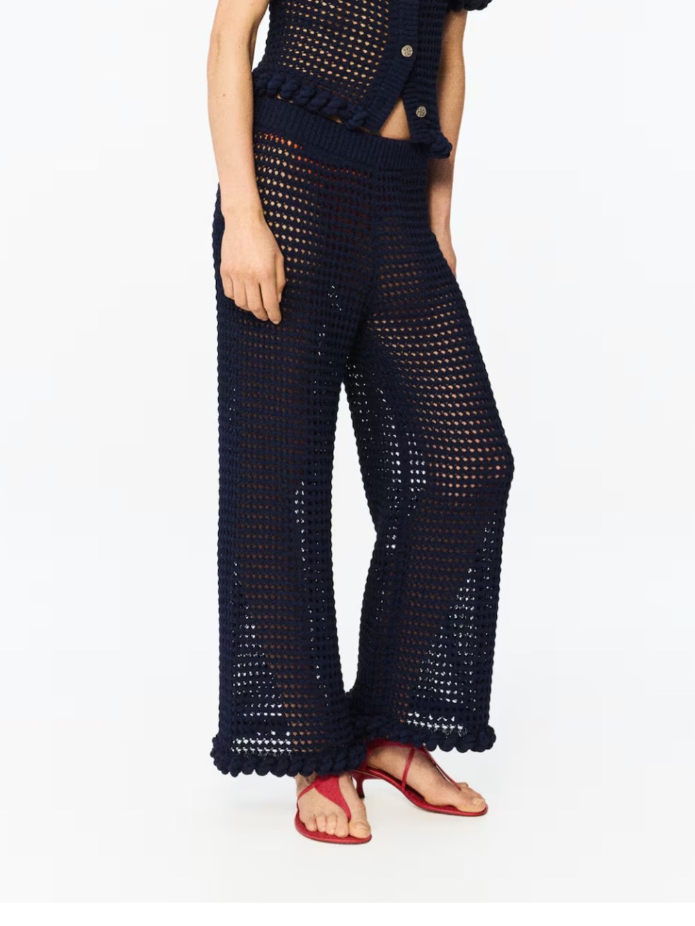 H&M Studio Navy Crochet pants